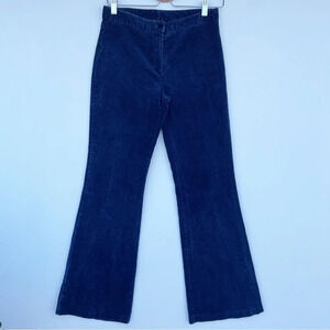 Vtg Corduroy boot pants blue Sz M
